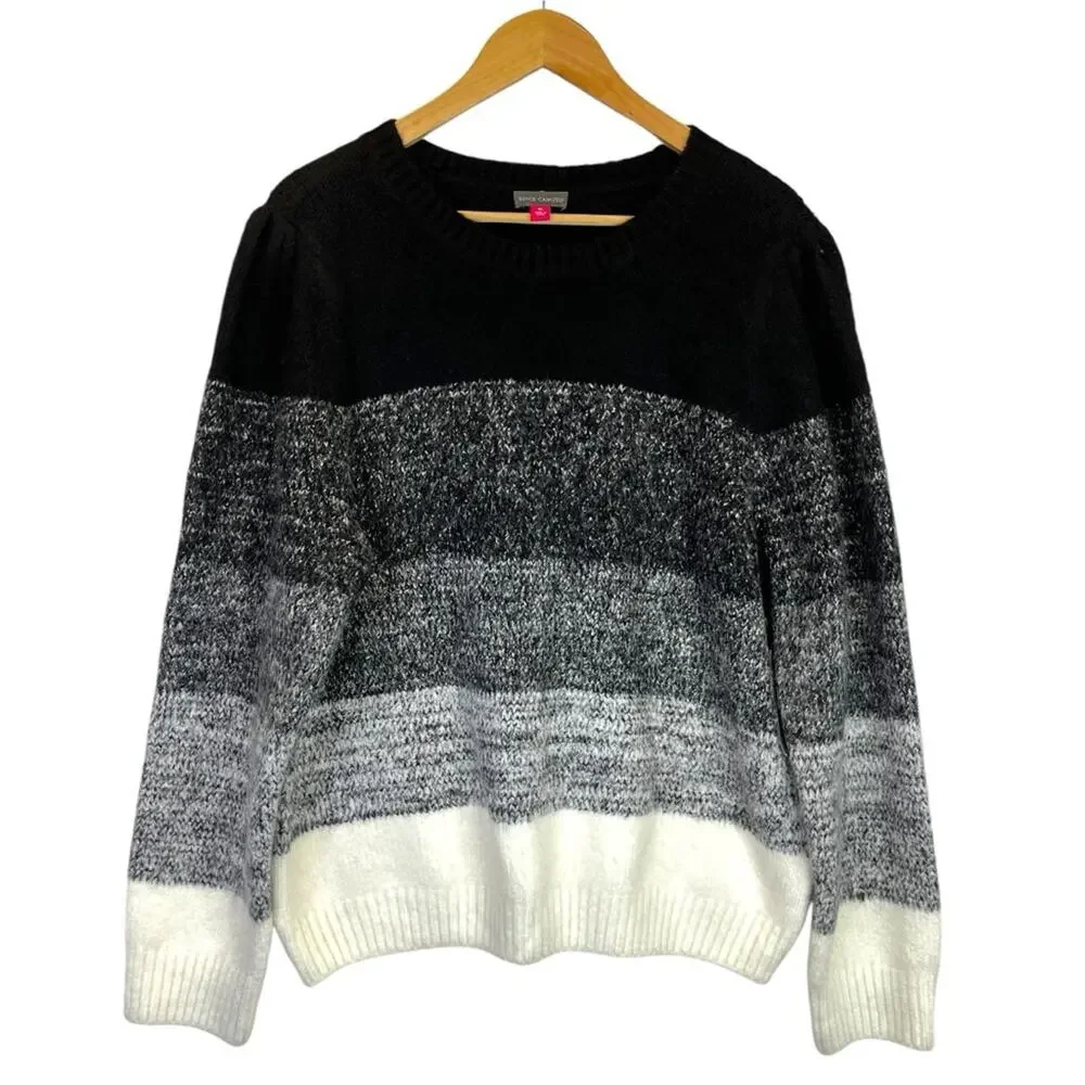 Vince Camuto Mohair Gradation Crew sweater rich black - XL